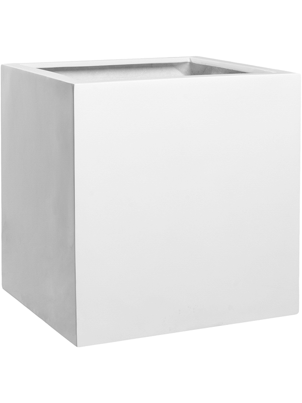 Ghiveci plante L50xW50xH50cm Fiberstone Block L Glossy White