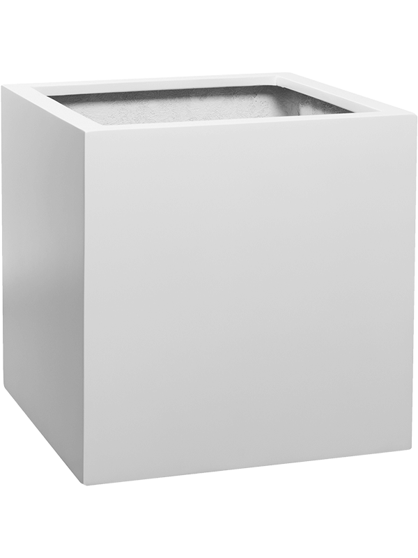 Ghiveci plante L50xW50xH50cm Fiberstone Block L Matt white