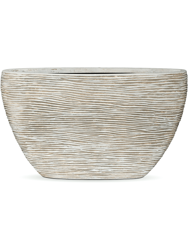 Ghiveci plante L59xW14xH35cm Capi Nature Rib Planter Oval Ivory