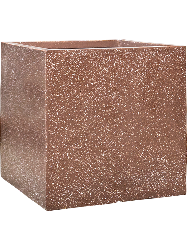 Ghiveci plante L60xW60xH60cm Baq Terrazzo Cube Mocha