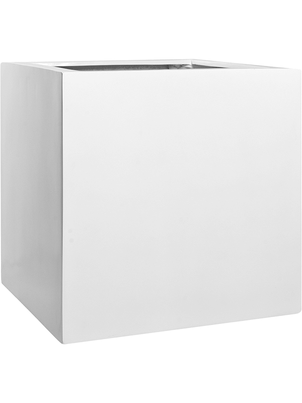 Ghiveci plante L60xW60xH60cm Fiberstone Block XL Glossy White