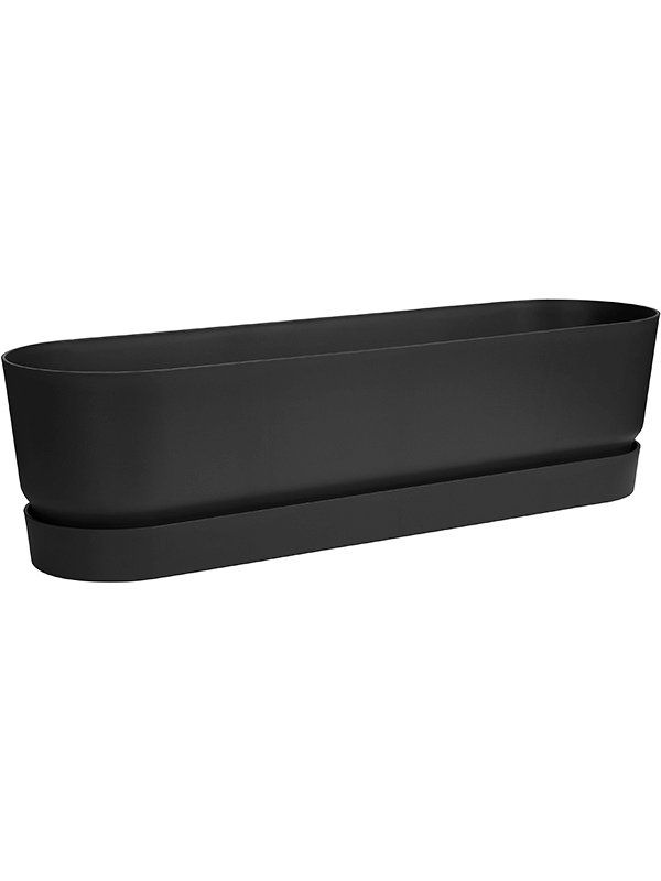 Ghiveci plante L68xW19xH18cm Greenville Trough Long Living Black