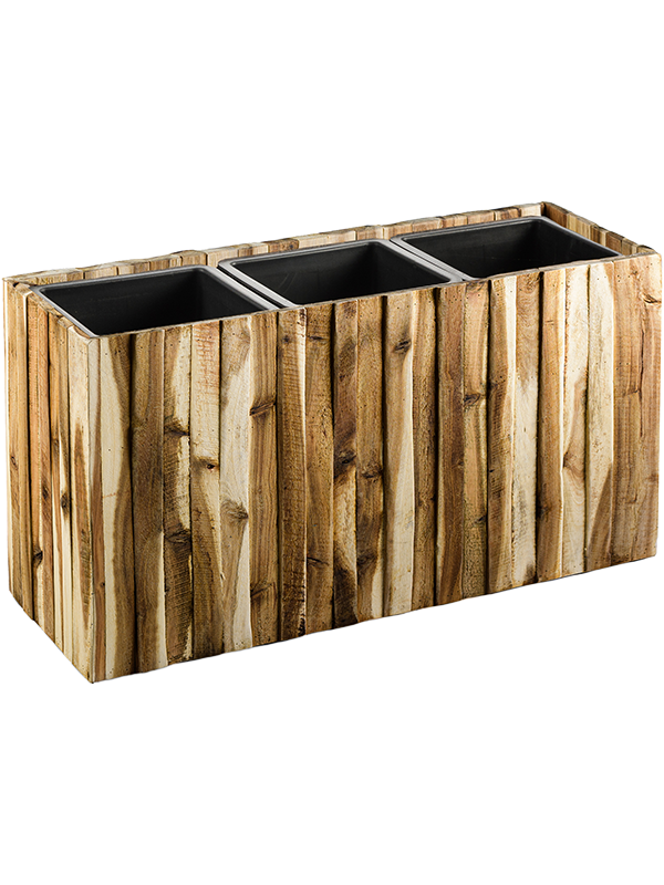 Ghiveci plante L71xW28xH27cm Marrone Verticale (with liner) Small Box Naturel