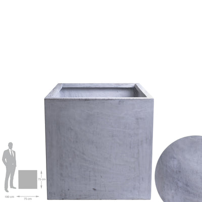 Ghiveci plante L75xW75xH75 gri