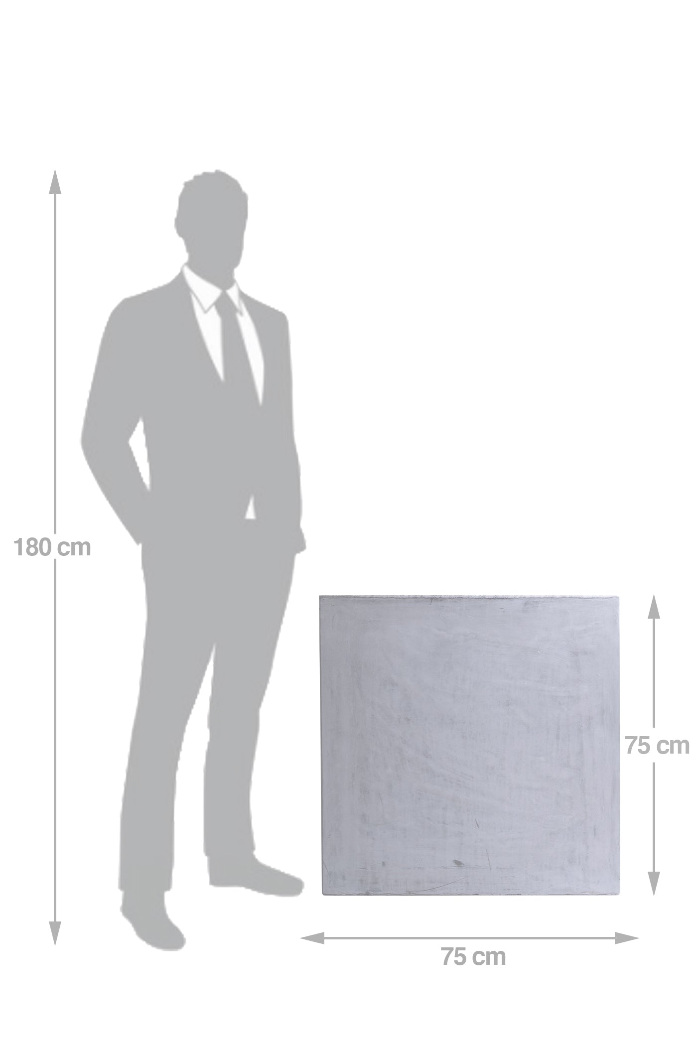 Ghiveci plante L75xW75xH75 gri