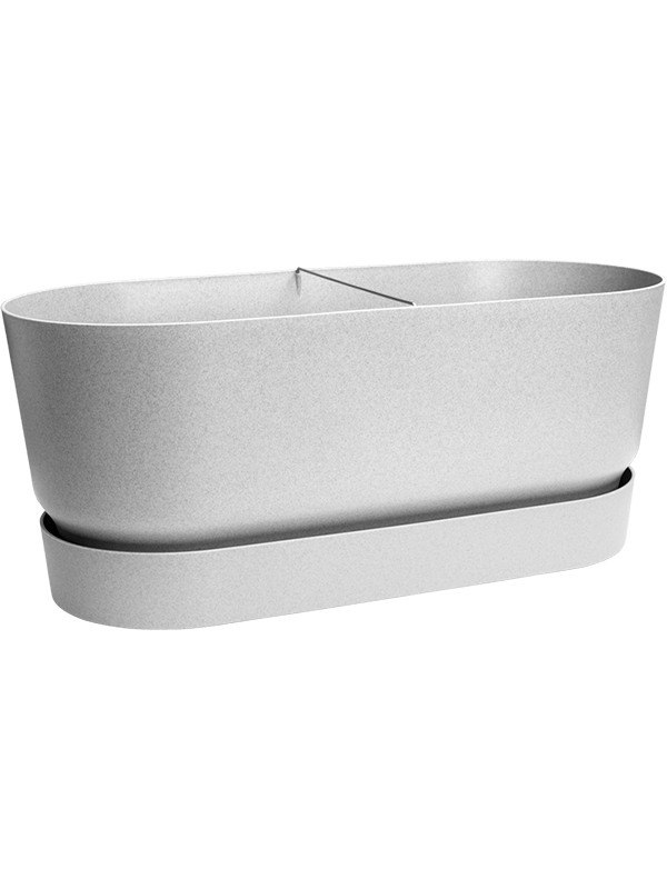 Ghiveci plante L78xW35xH33cm Greenville Terrace Trough Wheels Living Concrete