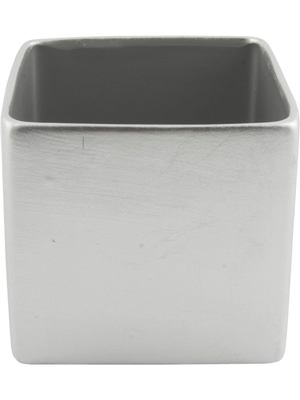 Ghiveci plante L7xW7xH7cm Basic Square Minipot Silver