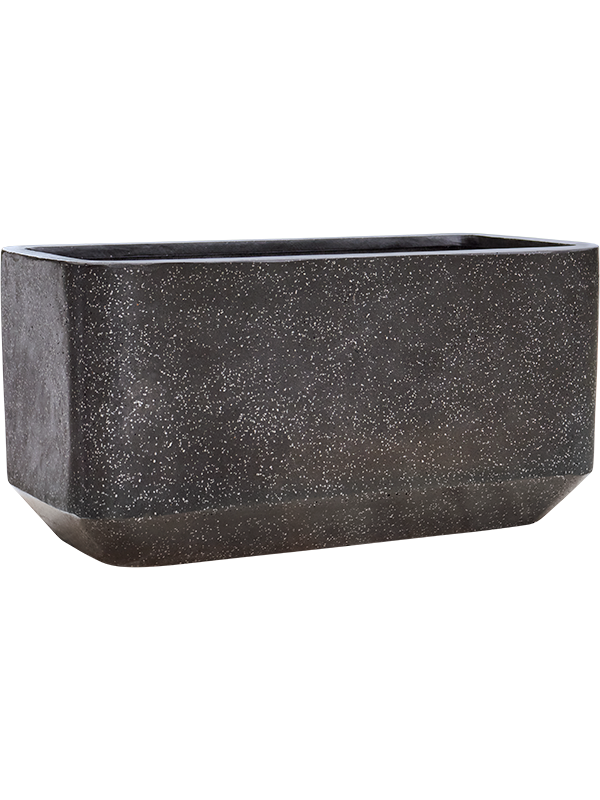 Ghiveci plante L80xW40xH40cm Baq Terrazzo Rounded Rectangle Black