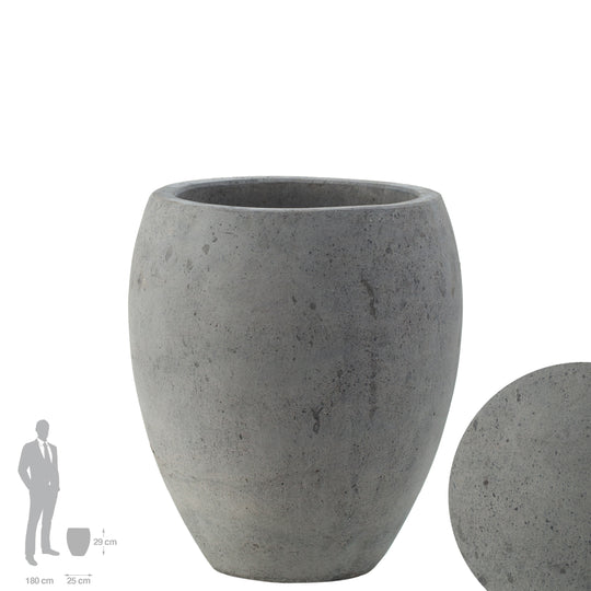 Ghiveci plante Perdica D25xH29 cm gri ciment
