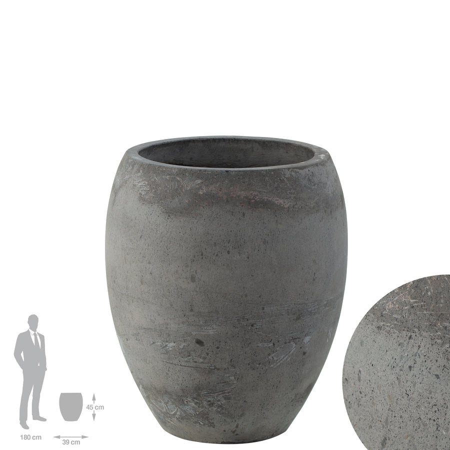 Ghiveci plante Perdica D39xH45 cm gri ciment