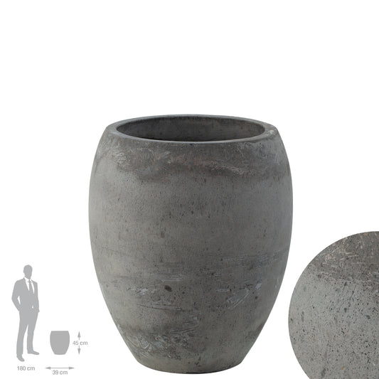 Ghiveci plante Perdica D39xH45 cm gri ciment