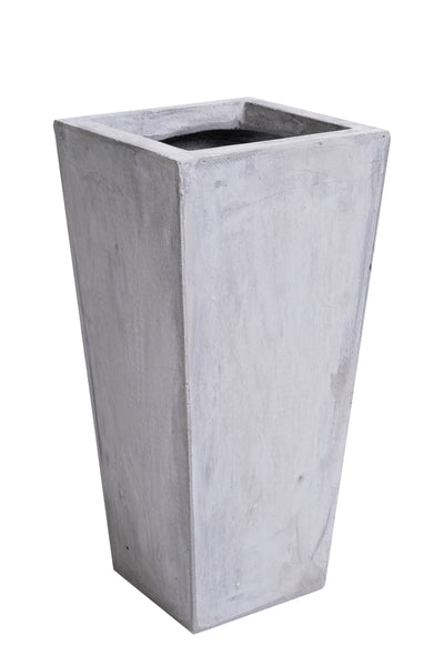 Ghiveci pt plante 19.5x19.5x39.5 cm. gri ciment