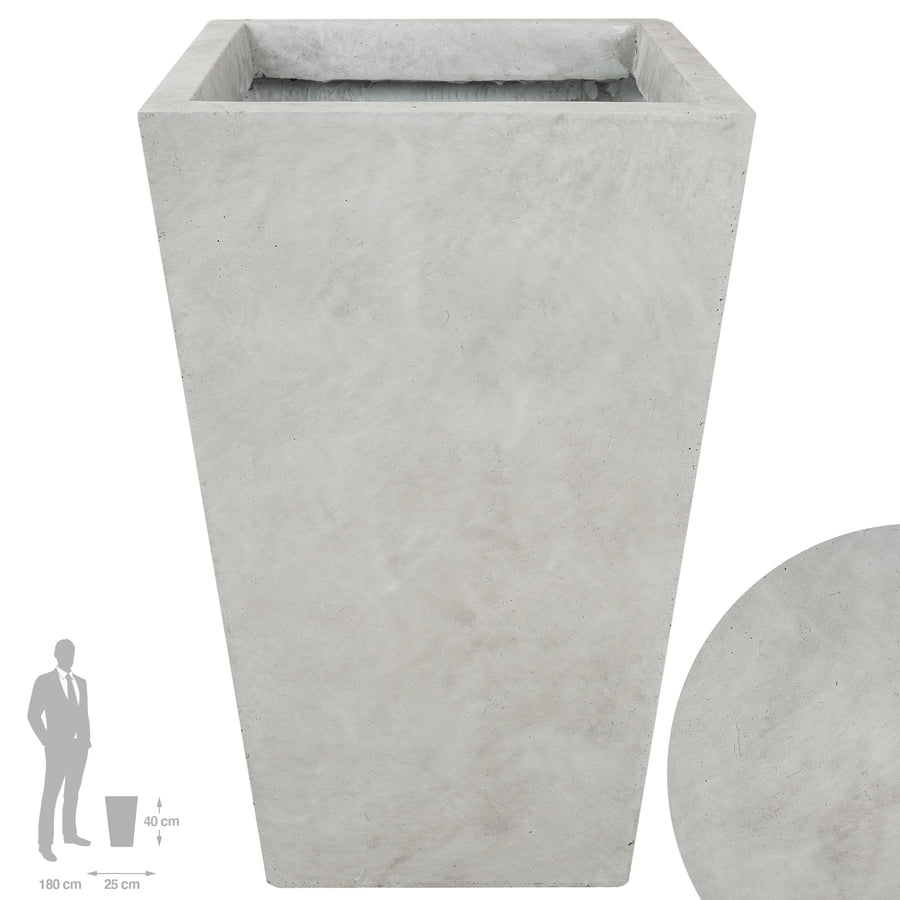 Ghiveci pt plante 25x25x40. gri ciment