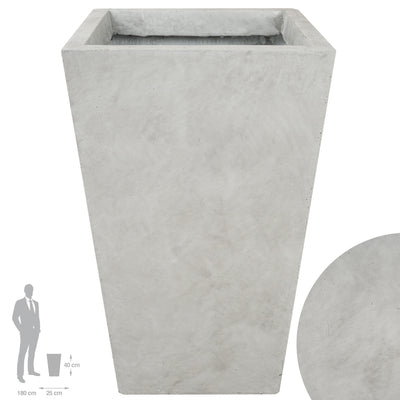 Ghiveci pt plante 25x25x40. gri ciment