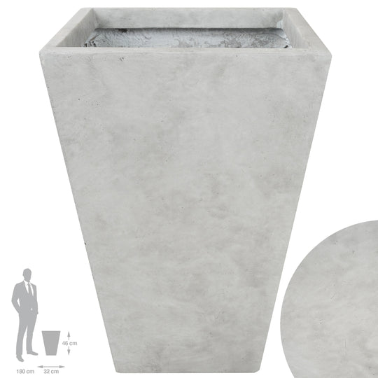 Ghiveci pt plante 32x32x46. gri ciment