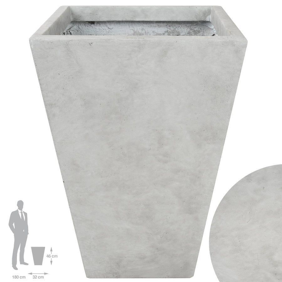 Ghiveci pt plante 32x32x46. gri ciment