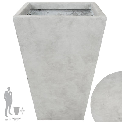 Ghiveci pt plante 32x32x46. gri ciment