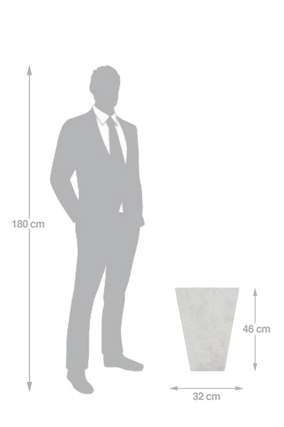 Ghiveci pt plante 32x32x46. gri ciment