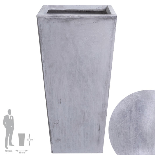 Ghiveci pt plante 32x32x62 cm. gri ciment