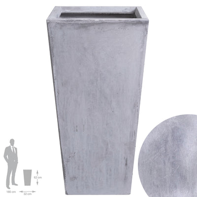 Ghiveci pt plante 32x32x62 cm. gri ciment