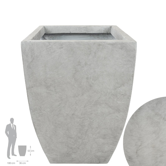 Ghiveci pt plante 36x36x53 cm. gri ciment