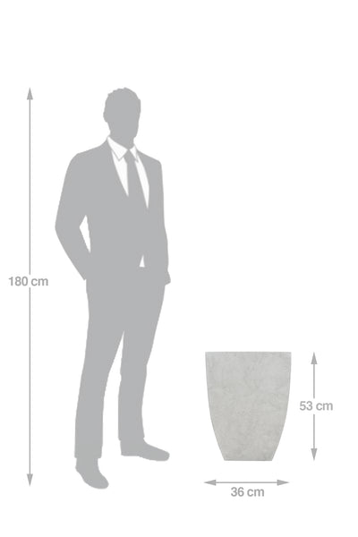 Ghiveci pt plante 36x36x53 cm. gri ciment