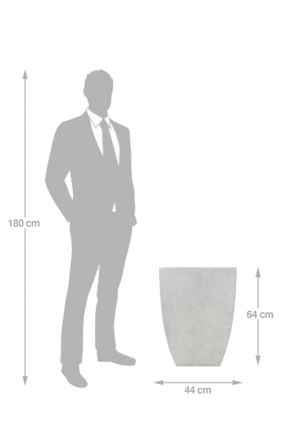 Ghiveci pt plante 44x44x64 cm. gri ciment