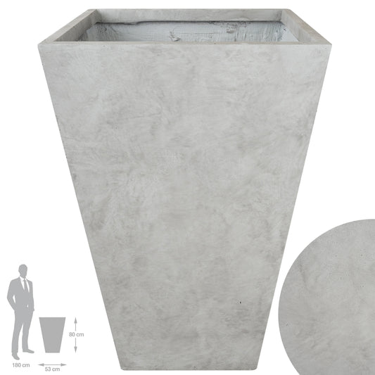 Ghiveci pt plante 53x53x80. gri ciment