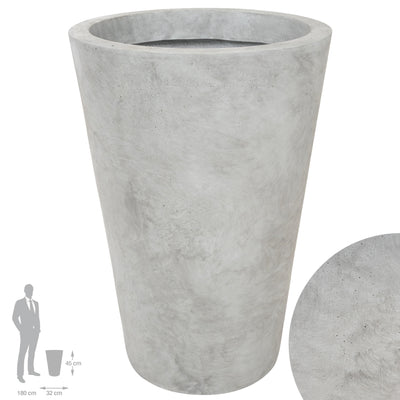 Ghiveci pt plante D32xH45 cm. gri ciment