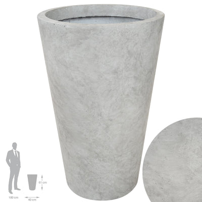 Ghiveci pt plante D40xH61 cm. gri ciment