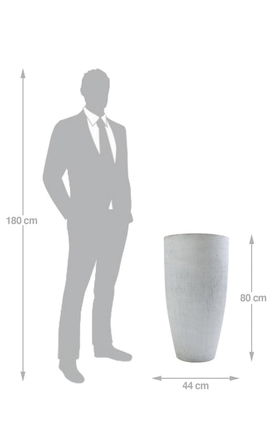 Ghiveci pt plante D44xH80 cm. gri ciment