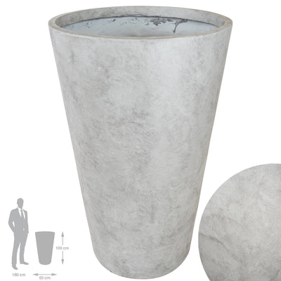 Ghiveci pt plante H100xD65 cm. gri ciment