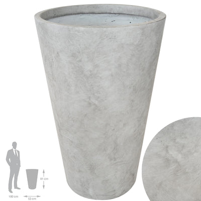 Ghiveci pt plante H81xD53 cm. gri ciment