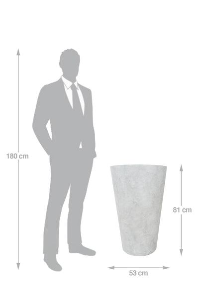 Ghiveci pt plante H81xD53 cm. gri ciment