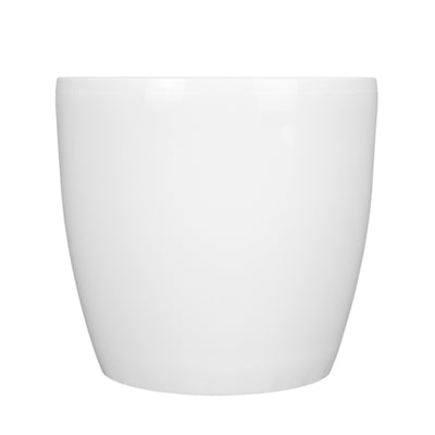 Ghiveci Rotto H12.5xD14 cm. alb lucios