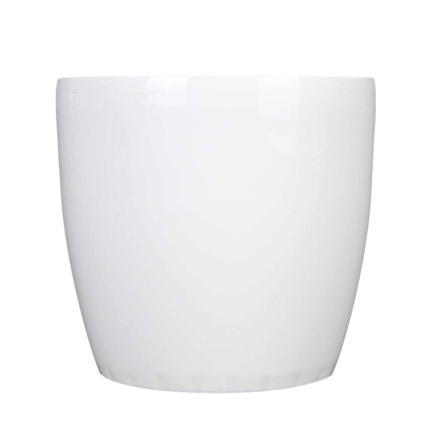 Ghiveci Rotto H14.5xD16 cm. alb lucios