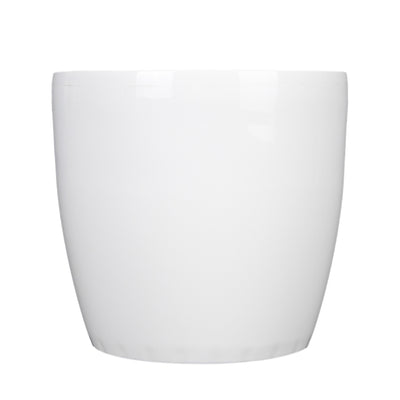 Ghiveci Rotto H14.5xD16 cm. alb lucios