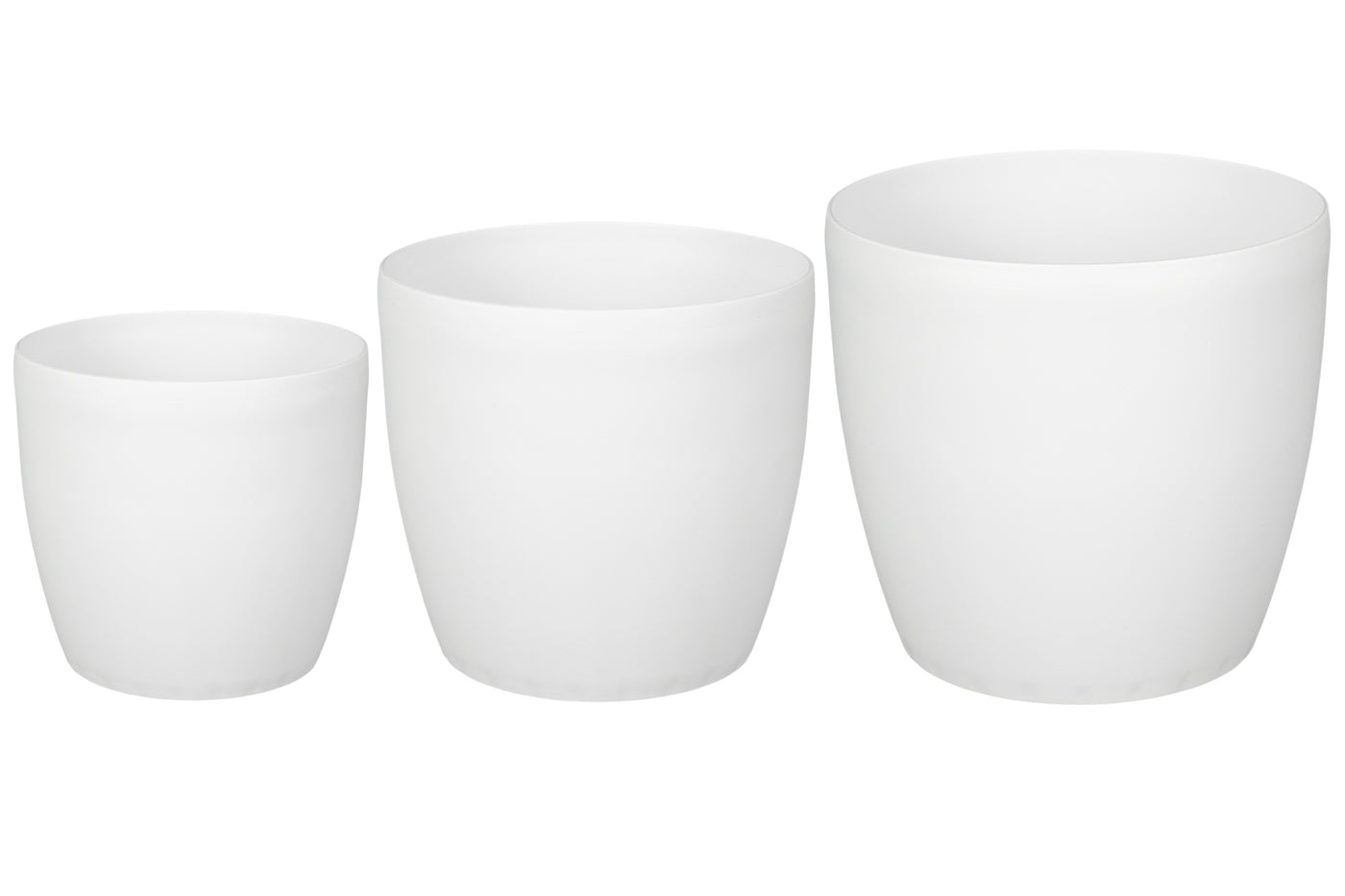 Ghiveci Rotto H14.5xD16 cm. alb mat