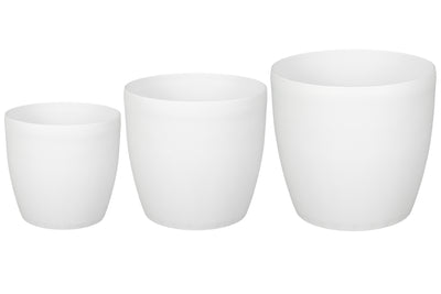 Ghiveci Rotto H14.5xD16 cm. alb mat