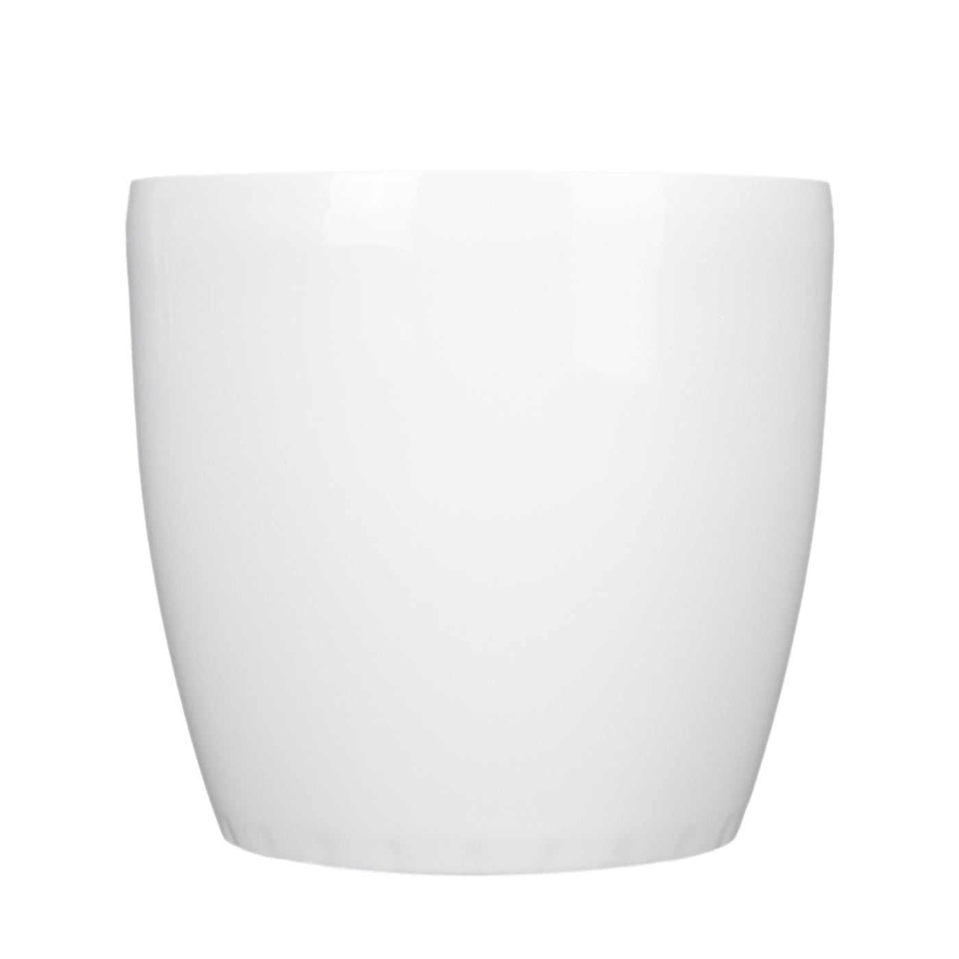 Ghiveci Rotto H16.5xD18 cm. alb lucios