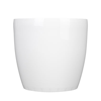 Ghiveci Rotto H16.5xD18 cm. alb lucios