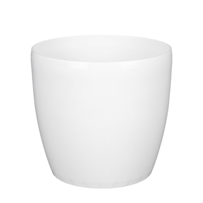 Ghiveci Rotto H16.5xD18 cm. alb lucios