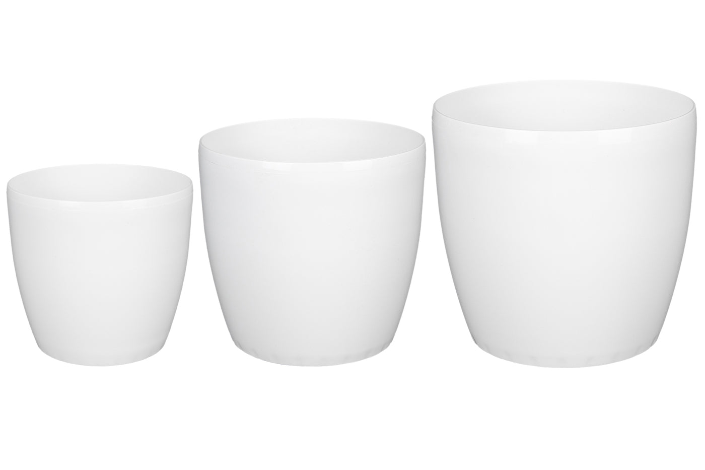 Ghiveci Rotto H16.5xD18 cm. alb lucios