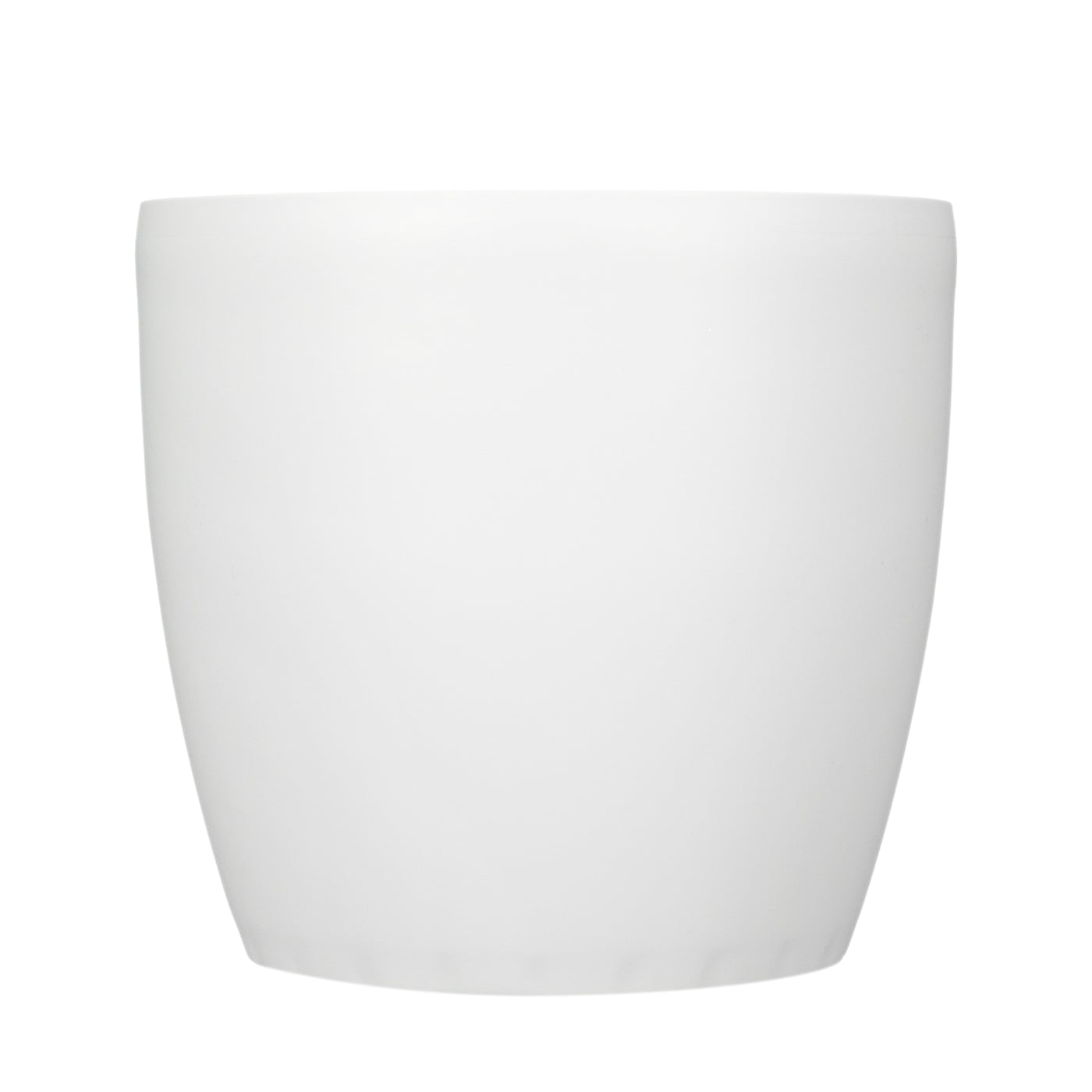 Ghiveci Rotto H16.5xD18 cm. alb mat