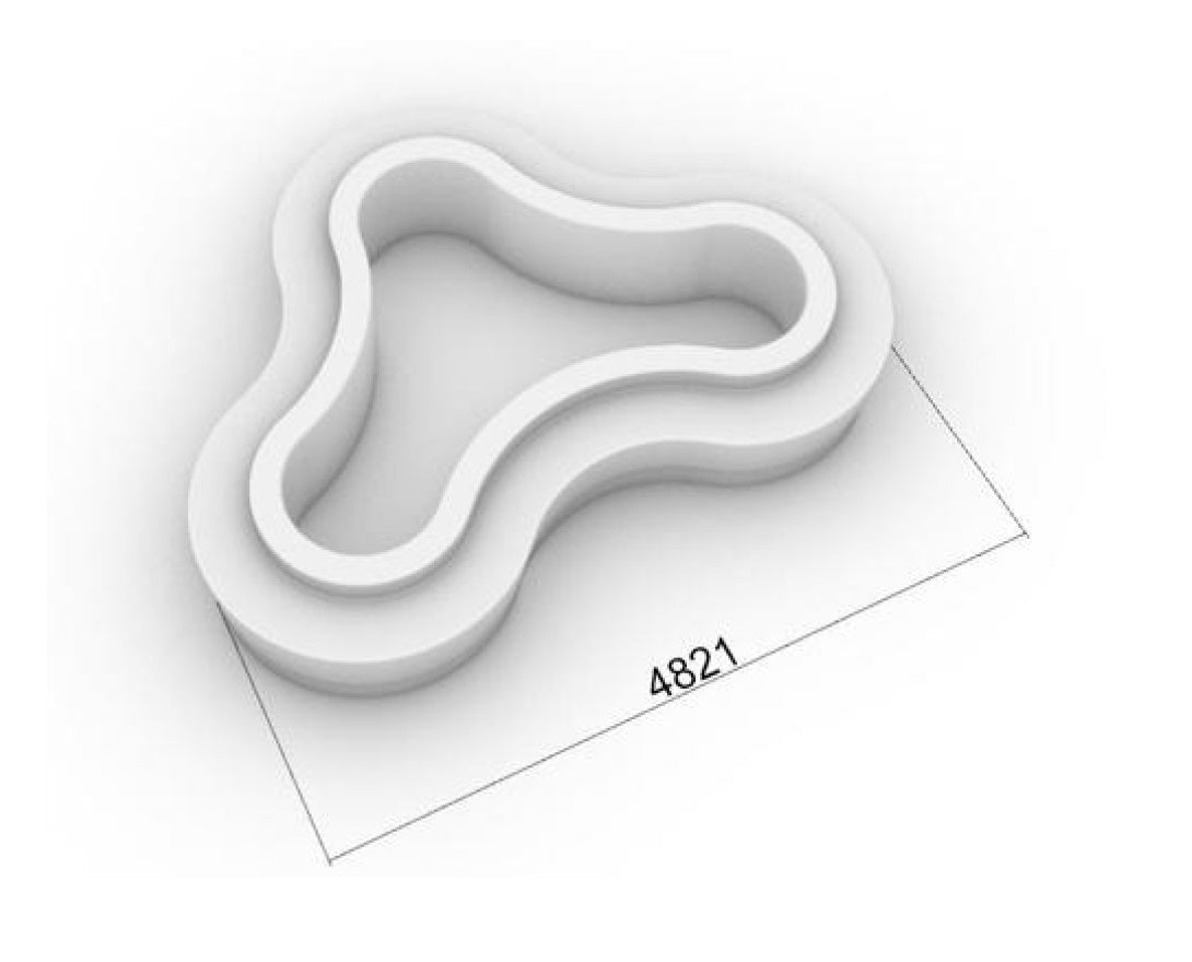 Ghiveci urban nor cu banca 482.1 cm