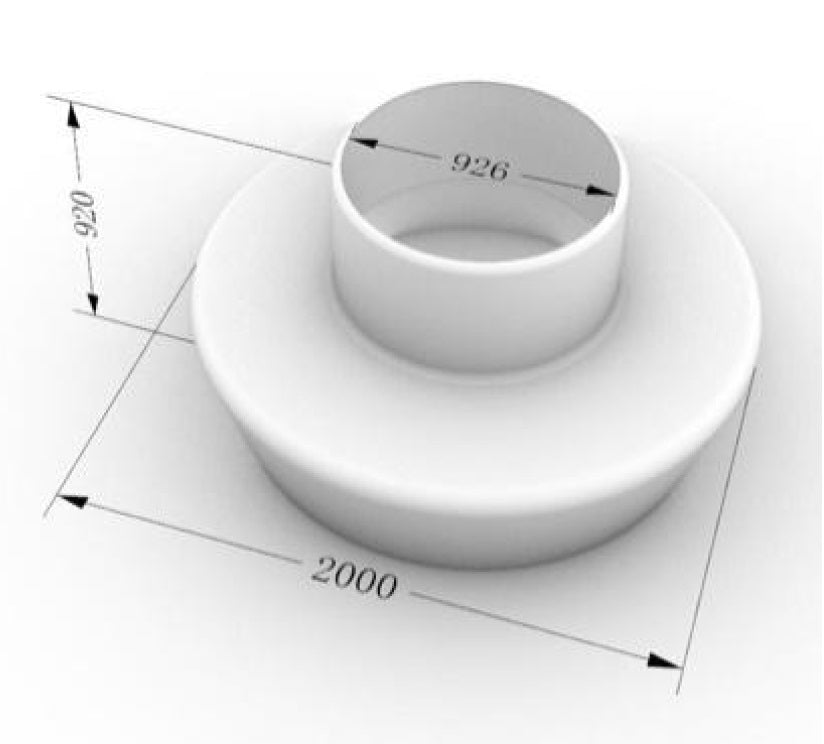 Ghiveci urban round cu banca si spatar D240xH92 cm