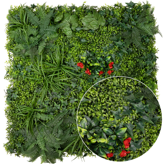 Gradina verticala din plante artificiale 1mp model design V43 pentru interior si exterior