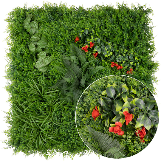 Gradina verticala din plante artificiale 1mp model design V46 pentru interior sau exterior