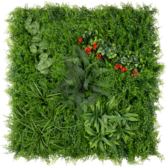 Gradina verticala din plante artificiale 1mp model design V46 pentru interior sau exterior