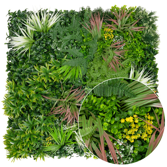 Gradina verticala din plante artificiale 1mp model design V67 pentru interior sau exterior